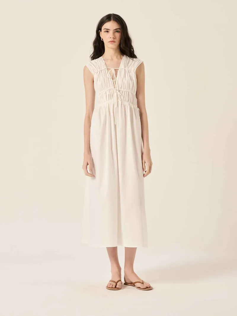 Vestido Miranda Tricoline Branco