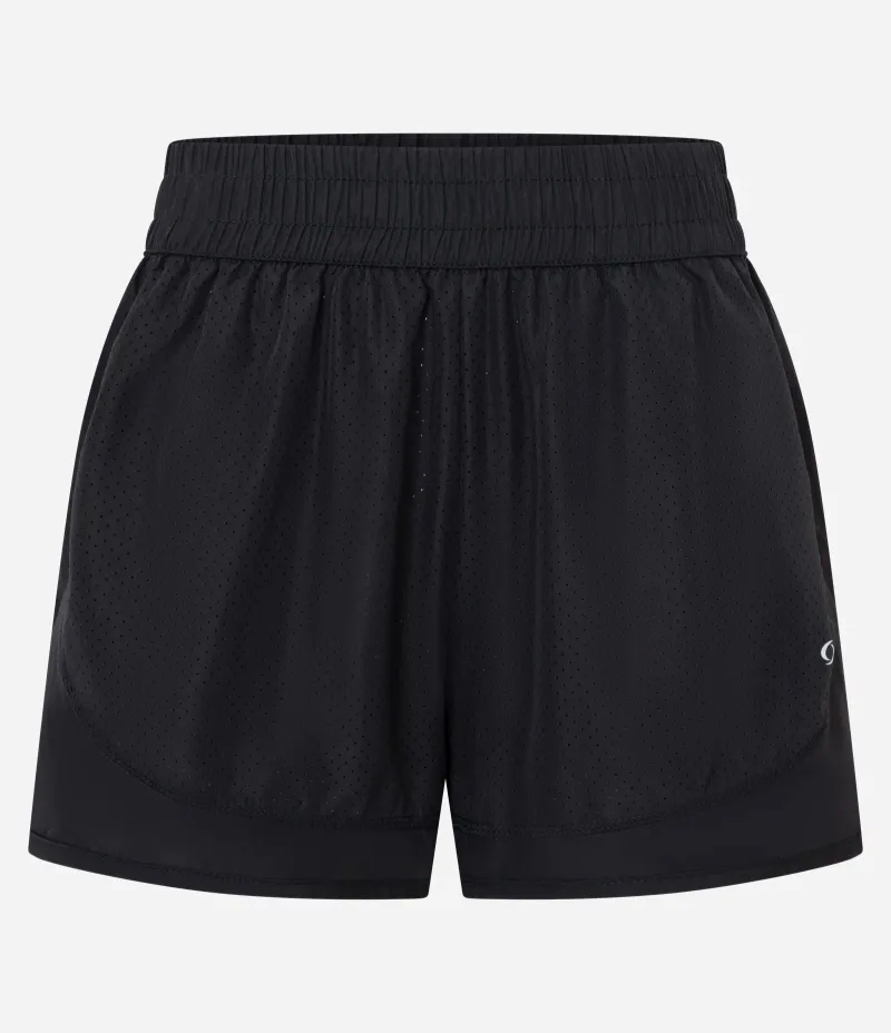 Bermuda Runner Esportiva com Cós Elástico Preto
