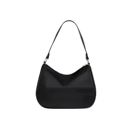 Bolsa de Ombro Feminina Premium Nylon Preta - Bagaggio