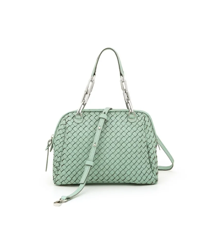 Bolsa Tiracolo Tressê Manual De Couro Legítimo | CR-833 – Verde Candy