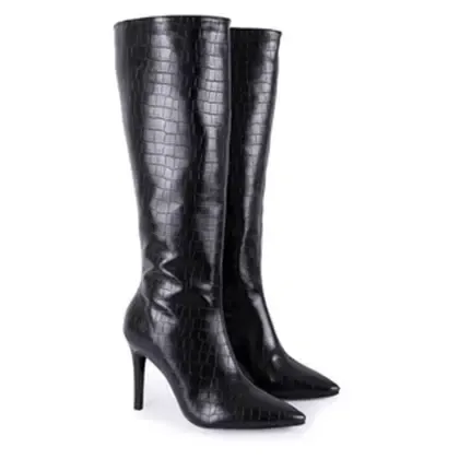 Bota feminina cano longo salto alto fino - Taty Morena calçados