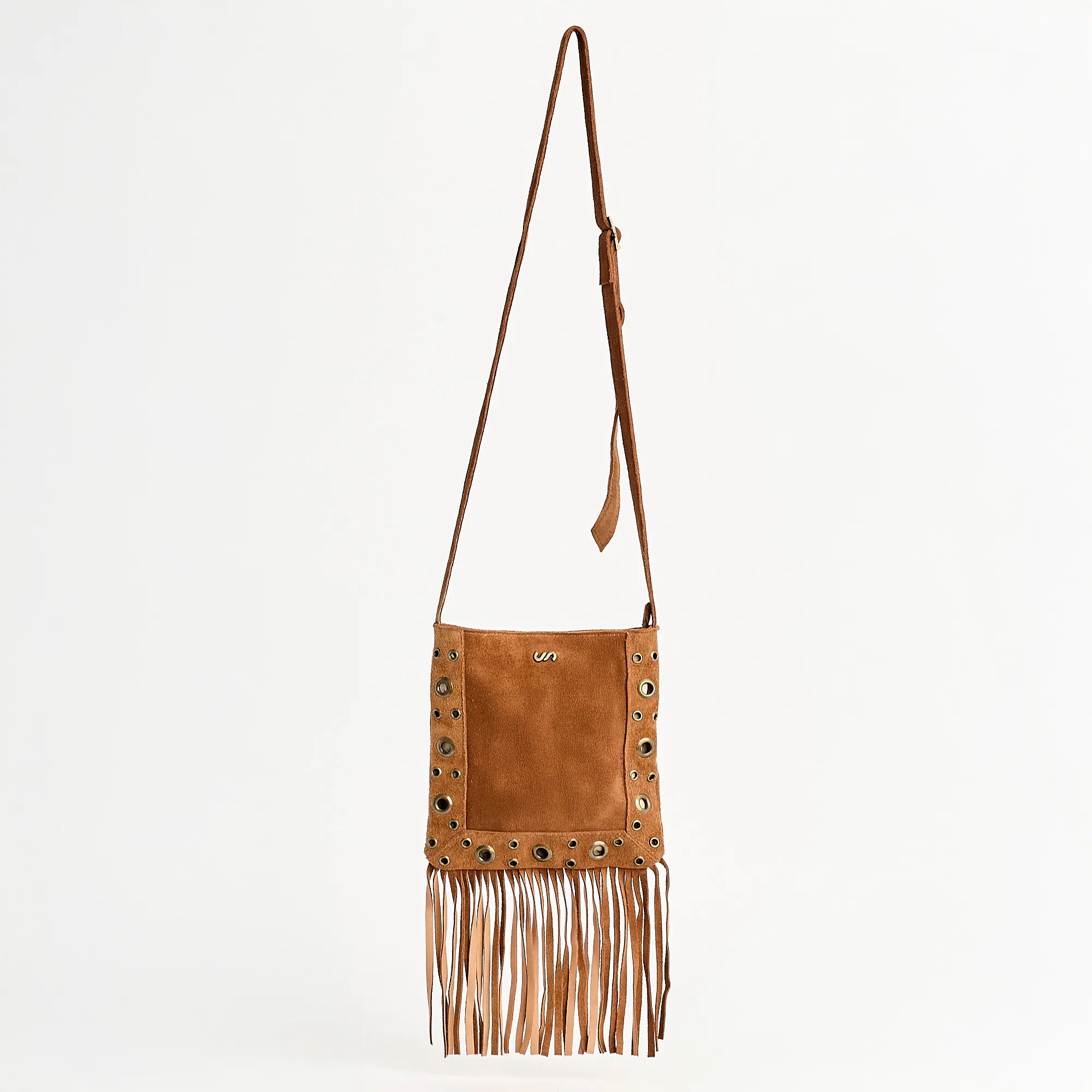Bolsa Couro Camurça Franja - SELA