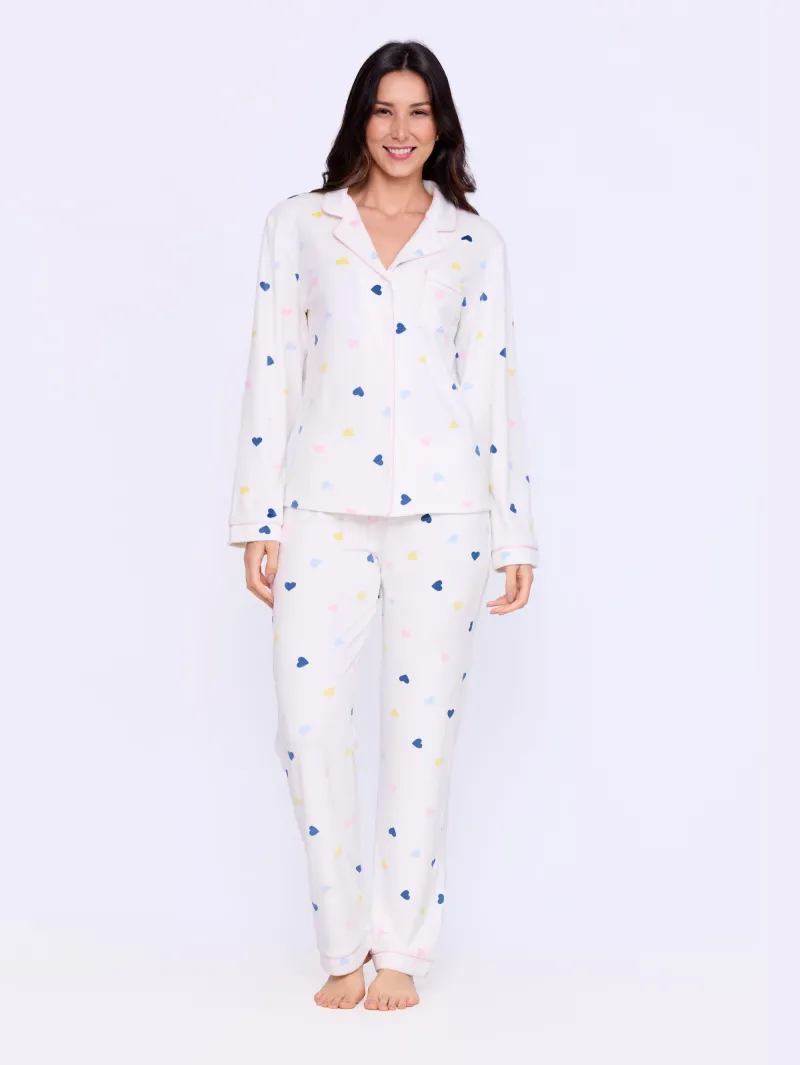Pijama Plush Feminino Aberto Color Amour