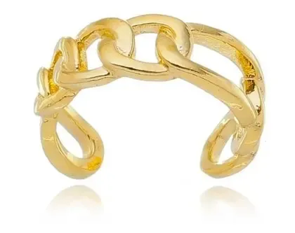 Fake Piercing Francine com Design de Elos Corrente banhado em ouro 18k - Relikie Semijoias
