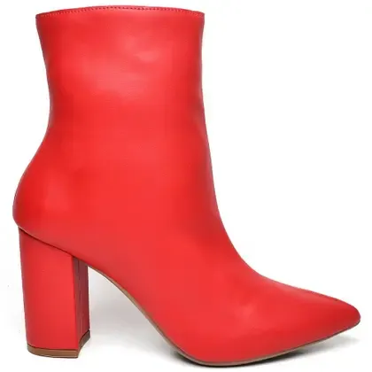 Bota Cano Curto Salto Grosso Médio 9501 - Ellas Online