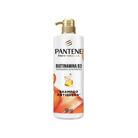 Shampoo Controle de Queda Pantene Pro-V Miracles Biotinamina B3 Antiqueda & Nutrição 510ml 1Un