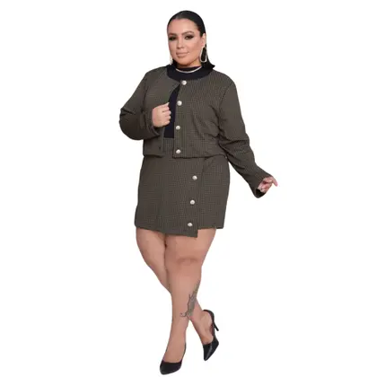 Conjunto Blazer E Shorts Saia Plus Size 1 Geração GG Ao G3 - Reyn Store
