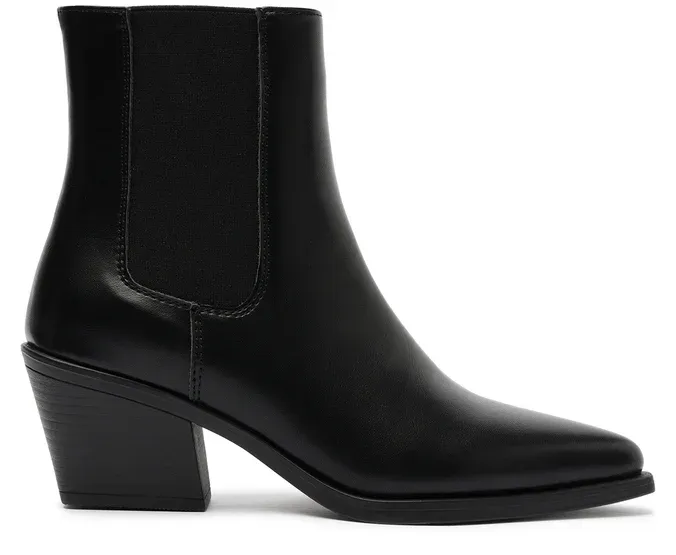 Bota Salto Bloco Western Preta