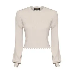 TRICOT FEMININO AJUSTADO ACABAMENTO ONDULADO