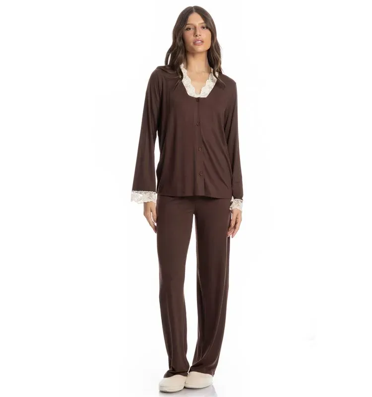 Pijama Longo Americano Sépia